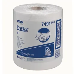 6 Bobines D'essuyage Blanches à Dévidage Central Wypall L20 , 400 Formats