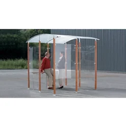 Abri Fumeurs Mural Acier Galvanisé 6 M² -Nettoyage Outils Boutique abri fumeurs mural acier galvanis 6 841540 2