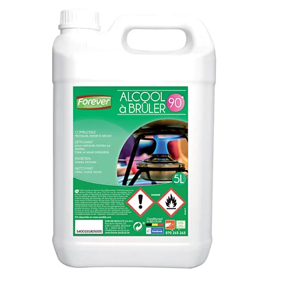 Alcool à Brûler 90° Forever 5 L 4 Alcool à Brûler 90° Forever 5 L – Image 2