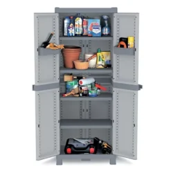 Armoire Haute En Résine 2 Portes Domino L 70 X P 43,8 X H 174,8 Cm