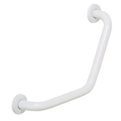 Barre De Relèvement Coudee Biska - 22 X 22 Cm - Inox Aisi 304 - Blanc