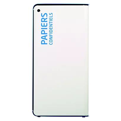 Borne De Tri Sélectif 90l Avec Serrure - Support Sac - Cubatri - Blanc / Bleu Ciel 5015 - Papiers Confidentiels - Fente Securisee Avec Deflecteur + Serrure Cle Plate 4 Borne De Tri Sélectif 90l Avec Serrure - Support Sac - Cubatri - Blanc / Bleu Ciel 5015 - Papiers Confidentiels - Fente Securisee Avec Deflecteur + Serrure Cle Plate – Image 2