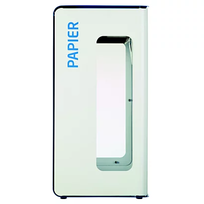 Borne De Tri Sélectif 90l Support-sac Vigi Sans Serrure - Cubatri - Tri Papier-blanc+bleu 5 Borne De Tri Sélectif 90l Support-sac Vigi Sans Serrure - Cubatri - Tri Papier-blanc+bleu – Image 3