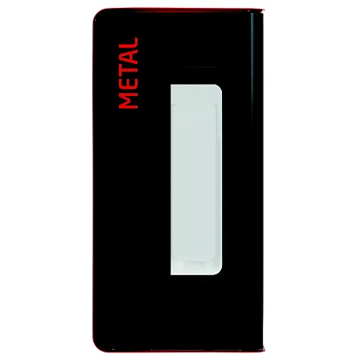 Borne De Tri Sélectif 90l Support-sac Vigi Sans Serrure - Cubatri - Tri Métal-gris+rouge 5 Borne De Tri Sélectif 90l Support-sac Vigi Sans Serrure - Cubatri - Tri Métal-gris+rouge – Image 3