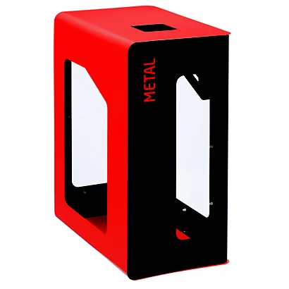 Borne De Tri Sélectif 90l Support-sac Vigi Sans Serrure - Cubatri - Tri Métal-gris+rouge 3 Borne De Tri Sélectif 90l Support-sac Vigi Sans Serrure - Cubatri - Tri Métal-gris+rouge