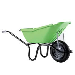 Brouette 1 Roue Gonflée Haemmerlin Pick Up Verte 110 L
