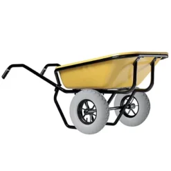 Brouette 2 Roues Increvables Haemmerlin Expert Twin Excellium Jaune 160 L