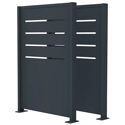 Cache-conteneur à Fixer Maestro Metal - 2 Modules - Metal, Anthracite Mat 7016 3 Cache-conteneur à Fixer Maestro Metal - 2 Modules - Metal, Anthracite Mat 7016