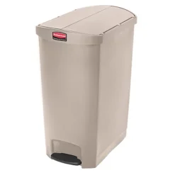 Collecteur à Pédale Rubbermaid Slim Jim 90 L, Coloris Beige