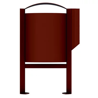 Corbeille Sur Pied Arkea Canin Avec Distributeur De 200 Sacs - 40l - Effet Corten 4 Corbeille Sur Pied Arkea Canin Avec Distributeur De 200 Sacs - 40l - Effet Corten – Image 2