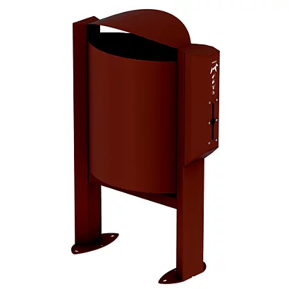 Corbeille Sur Pied Arkea Canin Avec Distributeur De 200 Sacs - 40l - Effet Corten 3 Corbeille Sur Pied Arkea Canin Avec Distributeur De 200 Sacs - 40l - Effet Corten