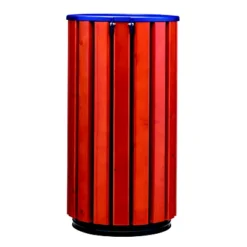 Corbeille à Poser Ou à Fixer Zeno Access - 80l - Lattes Bois / Avec Couvercle Entonnoir Bleu Outremer 5002 -Nettoyage Outils Boutique corbeille poser fixer zeno access 80l lattes bois couvercle entonnoir bleu outremer 5002 9R57623 3