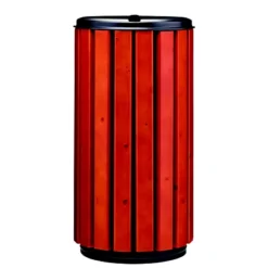 Corbeille à Poser Ou à Fixer Zeno Protec- 80l - Lattes Bois / Avec Couvercle Plein- Tête Et Corps En Acier Galvanisé Poudre Gris Manganese -Nettoyage Outils Boutique corbeille poser fixer zeno protec 80l lattes bois couvercle plein corps acier galvanis poudre gris manganese 9R57594 2