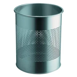 Corbeilles De Bureau Rondes Métal 15 L Argent