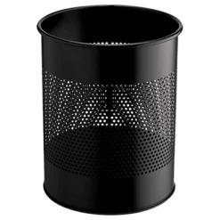 Corbeilles De Bureau Rondes Métal 15L Noir