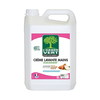 Crèmes Lavantes Mains L’Arbre Vert Amande Douce 5 L 3 Crèmes Lavantes Mains L’Arbre Vert Amande Douce 5 L