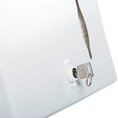 Distributeur Essuie-mains Enchevêtrés Métal Blanc 5 Distributeur Essuie-mains Enchevêtrés Métal Blanc – Image 3