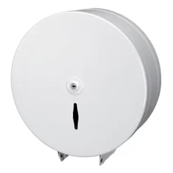 Distributeur Papier Toilette En Métal Blanc Pour Mini Bobines 5 Distributeur Papier Toilette En Métal Blanc Pour Mini Bobines -Nettoyage Outils Boutique distributeur papier toilette tal blanc mini bobines 289410 1