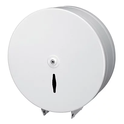 Distributeur Papier Toilette En Métal Blanc Pour Mini Bobines 4 Distributeur Papier Toilette En Métal Blanc Pour Mini Bobines – Image 2