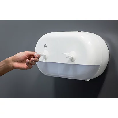 Distributeur Papier Toilette Tork SmartOne Double Mini Pour Rouleaux 5 Distributeur Papier Toilette Tork SmartOne Double Mini Pour Rouleaux – Image 3