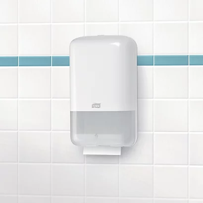 Distributeur Papier Toilette Tork T3 ABS Recyclable Blanc Pour Paquets 6 Distributeur Papier Toilette Tork T3 ABS Recyclable Blanc Pour Paquets – Image 4