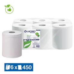 Essuie-mains Bobines à Dévidage Central Lucart Eco, Lot De 6