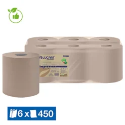 Essuie-mains Bobines à Dévidage Central Lucart Econatural L-One, Lot De 6
