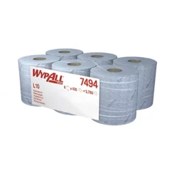 Essuie-mains Bobines à Dévidage Central WypAll L10 7494 Bleu, Lot De 6 -Nettoyage Outils Boutique essuie mains bobines vidage central wypall l10 7494 bleu lot 6 295430 2