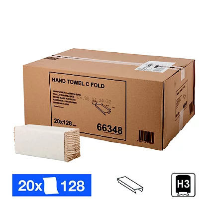 Essuie-mains Pliés En C économiques, 20 Paquets De 128 4 Essuie-mains Pliés En C économiques, 20 Paquets De 128 – Image 2