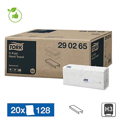 Essuie-mains Pliés En C Tork C-Fold H3, 20 Paquets De 128 3 Essuie-mains Pliés En C Tork C-Fold H3, 20 Paquets De 128