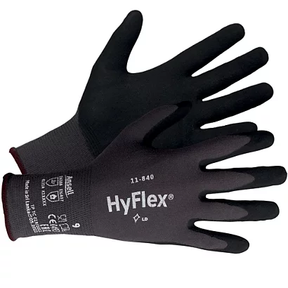 Gants De Manutention Ansell Hyflex 11-840 Taille 8, Lot De 12 Paires 3 Gants De Manutention Ansell Hyflex 11-840 Taille 8, Lot De 12 Paires