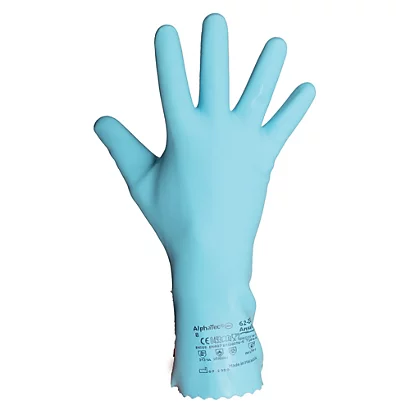 Gants De Ménage Ansell Premium VersaTouch 62-201 Bleus Taille 8, Lot De 10 Paires 6 Gants De Ménage Ansell Premium VersaTouch 62-201 Bleus Taille 8, Lot De 10 Paires – Image 4