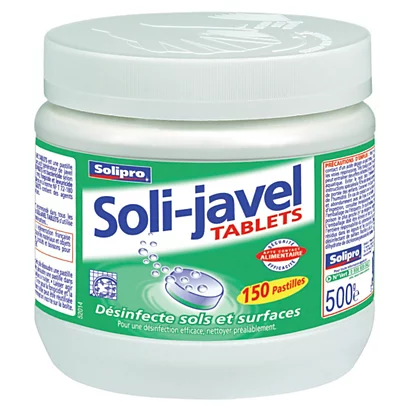 Javel En Pastilles Désinfectantes Solipro Soli-Javel, Boîte De 150 3 Javel En Pastilles Désinfectantes Solipro Soli-Javel, Boîte De 150