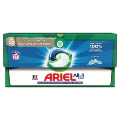 Lessive Capsules Ariel Pods 3 En 1 Alpine, Boite De 27