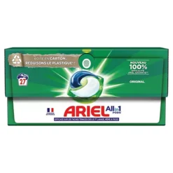 Lessive Capsules Ariel Pods 3 En 1 Original, Boite De 27