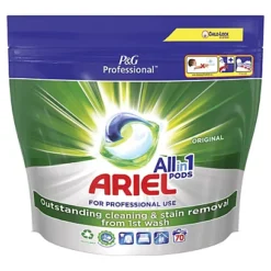 Lessive Capsules Ariel Professional All In 1 Original, Sachet De 70