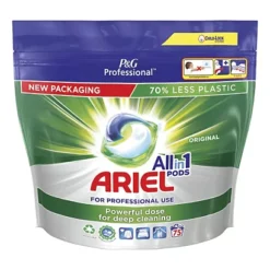 Lessive Capsules Ariel Professional All In 1 Original, Sachet De 75