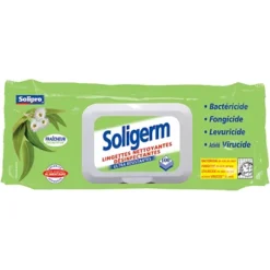 Lingettes Désinfectantes Nettoyantes Solipro Soligerm, étui De 100