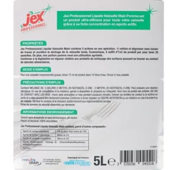 Liquide Vaisselle Dégraissant 3 En 1 Jex Professionnel Pomme 5 L -Nettoyage Outils Boutique liquide vaisselle graissant 3 1 jex professionnel pomme 5 149720 2