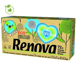 Mouchoirs Renova 100% Recyclé, 30 Boîtes De 72 Mouchoirs