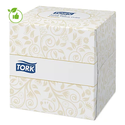 Mouchoirs Tork Extra-doux, 30 Boîtes Cubiques De 100 Mouchoirs 3 Mouchoirs Tork Extra-doux, 30 Boîtes Cubiques De 100 Mouchoirs