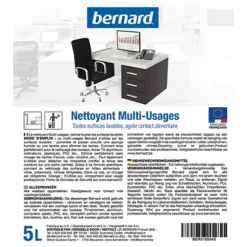 Nettoyant Multi-usages Bernard Toutes Surfaces Lavables 5 L -Nettoyage Outils Boutique nettoyant multi usages bernard toutes surfaces lavables 5 142620 2