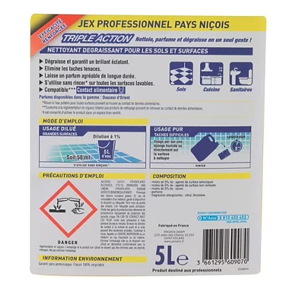 Nettoyant Multi-usages Dégraissant Jex Pays Niçois 5 L 4 Nettoyant Multi-usages Dégraissant Jex Pays Niçois 5 L – Image 2