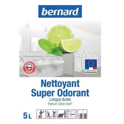 Nettoyant Surodorant Avec Bitrex à PH Neutre Bernard Citron Vert 5 L -Nettoyage Outils Boutique nettoyant surodorant bitrex ph neutre bernard citron vert 5 058480 1