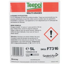 Nettoyant Universel HACCP Teepol 5 L -Nettoyage Outils Boutique nettoyant universel haccp teepol 5 056550 2