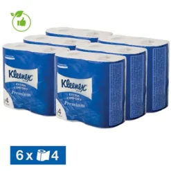 Papier Toilette Kleenex 4 épaisseurs, Lot De 24 Rouleaux