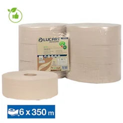 Papier Toilette Lucart EcoNatural économique, Lot De 6 Maxi Bobines