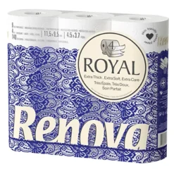 Papier Toilette Renova Royal 4 épaisseurs, Lot De 9 Rouleaux -Nettoyage Outils Boutique papier toilette renova royal 4 paisseurs lot 9 rouleaux 089550 3