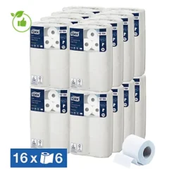 Papier Toilette Tork Premium 200 2 épaisseurs, Lot De 96 Rouleaux