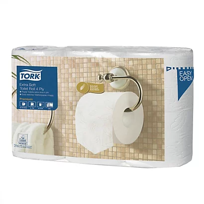 Papier Toilette Tork Premium Extra Doux 4 épaisseurs, Lot De 42 Rouleaux 4 Papier Toilette Tork Premium Extra Doux 4 épaisseurs, Lot De 42 Rouleaux – Image 2